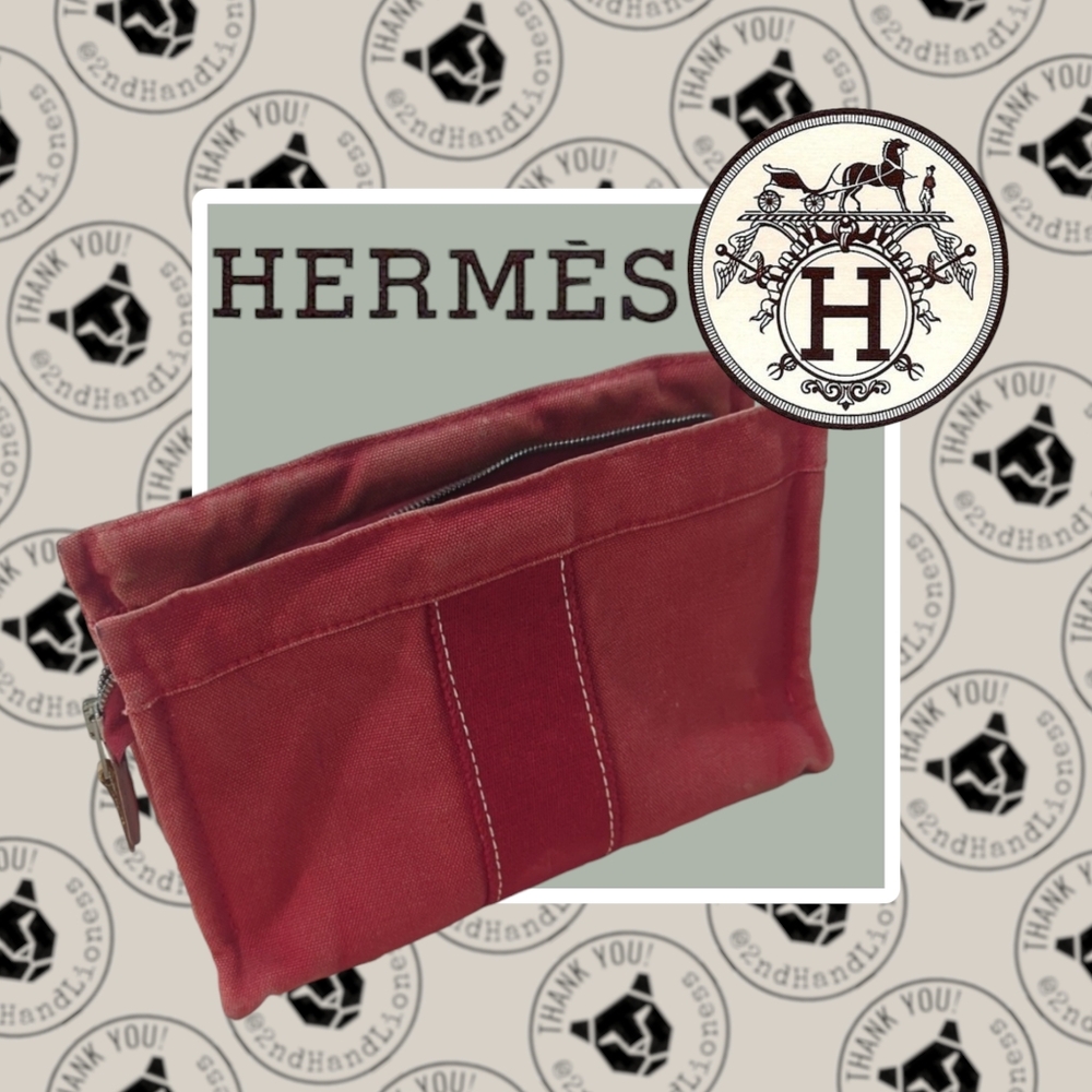 HERMES • Red Zip Pouch